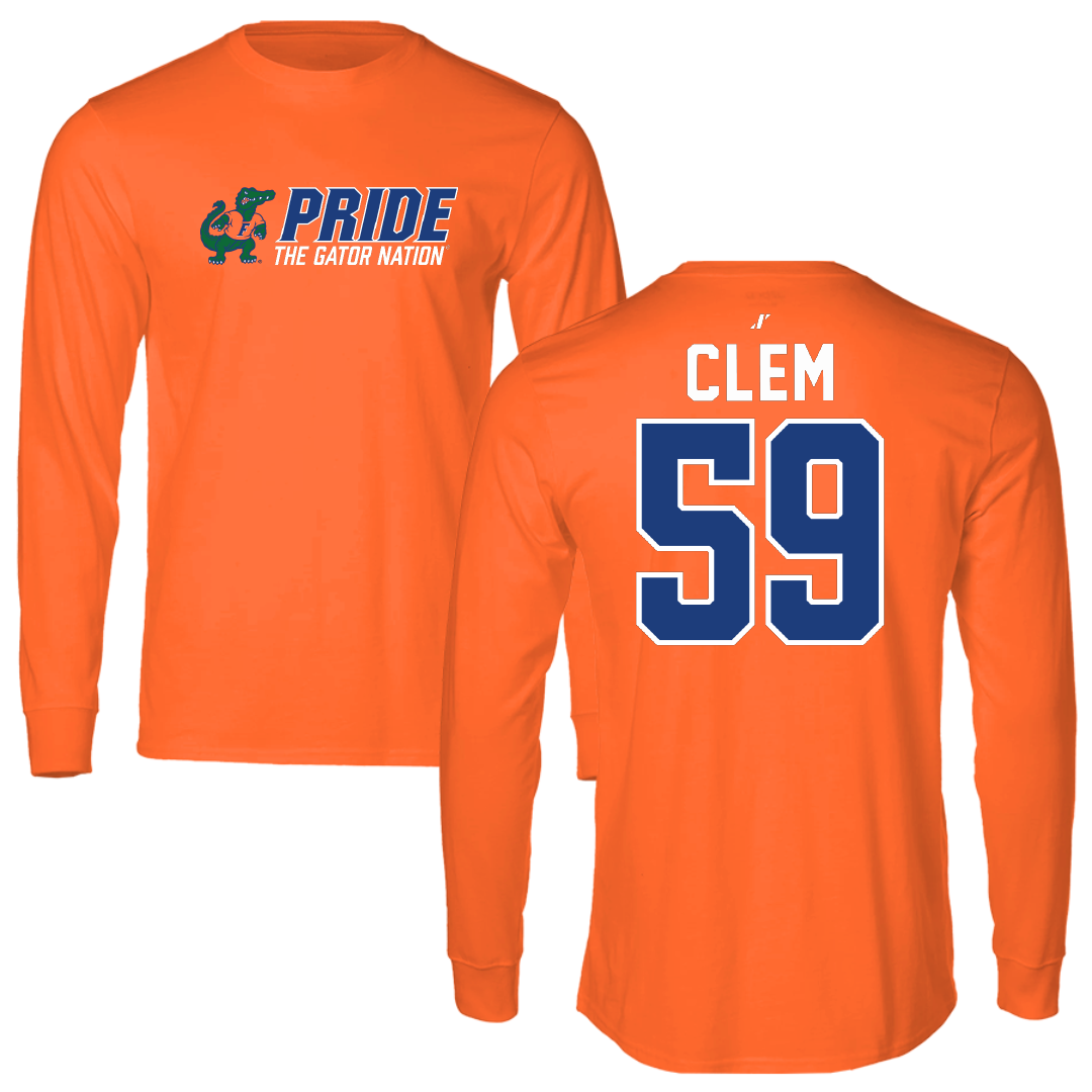 University of Florida Football Orange General Long Sleeve - #59 Hayden Clem