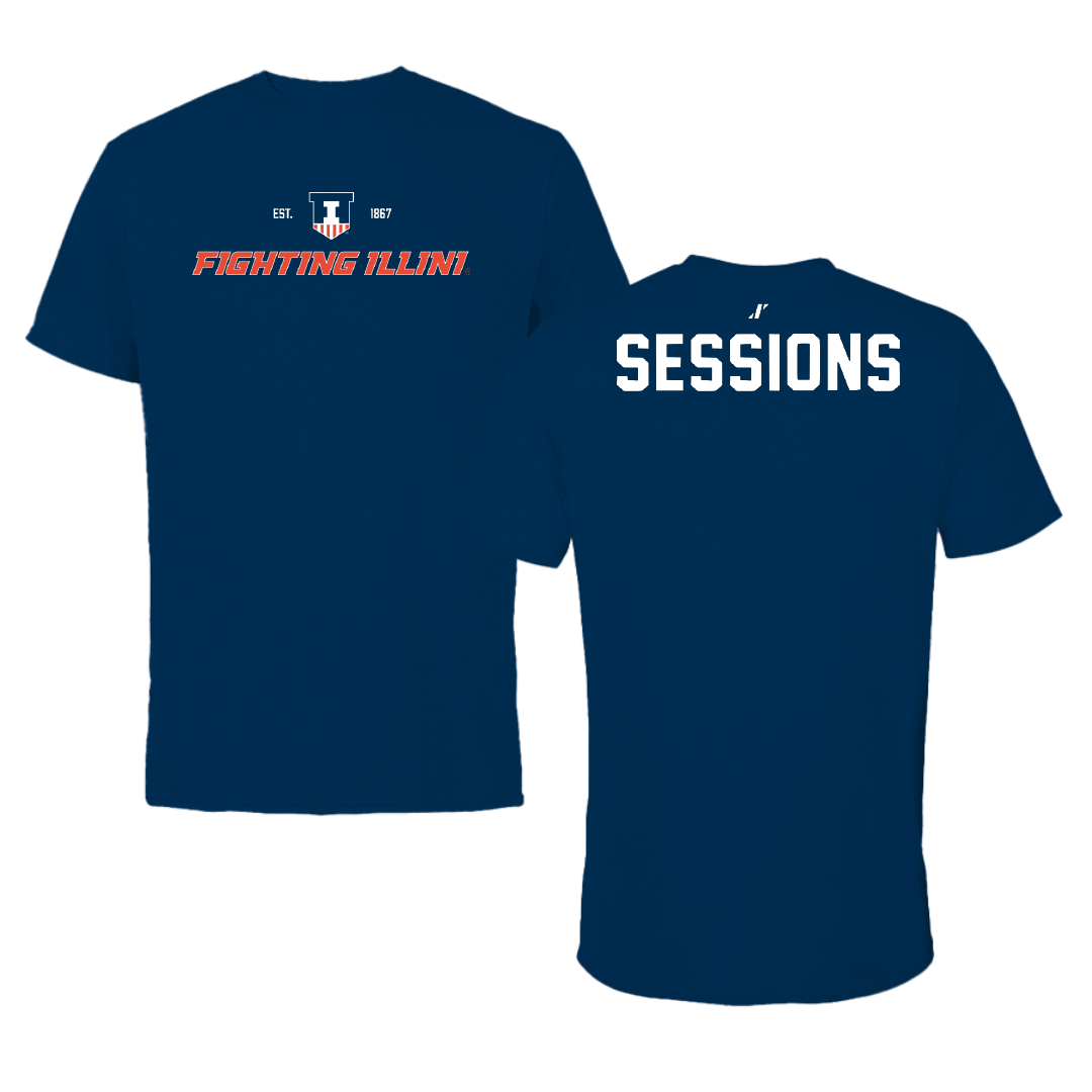 University of Illinois Swimming & Diving Navy General Tee - Kylee Sessions