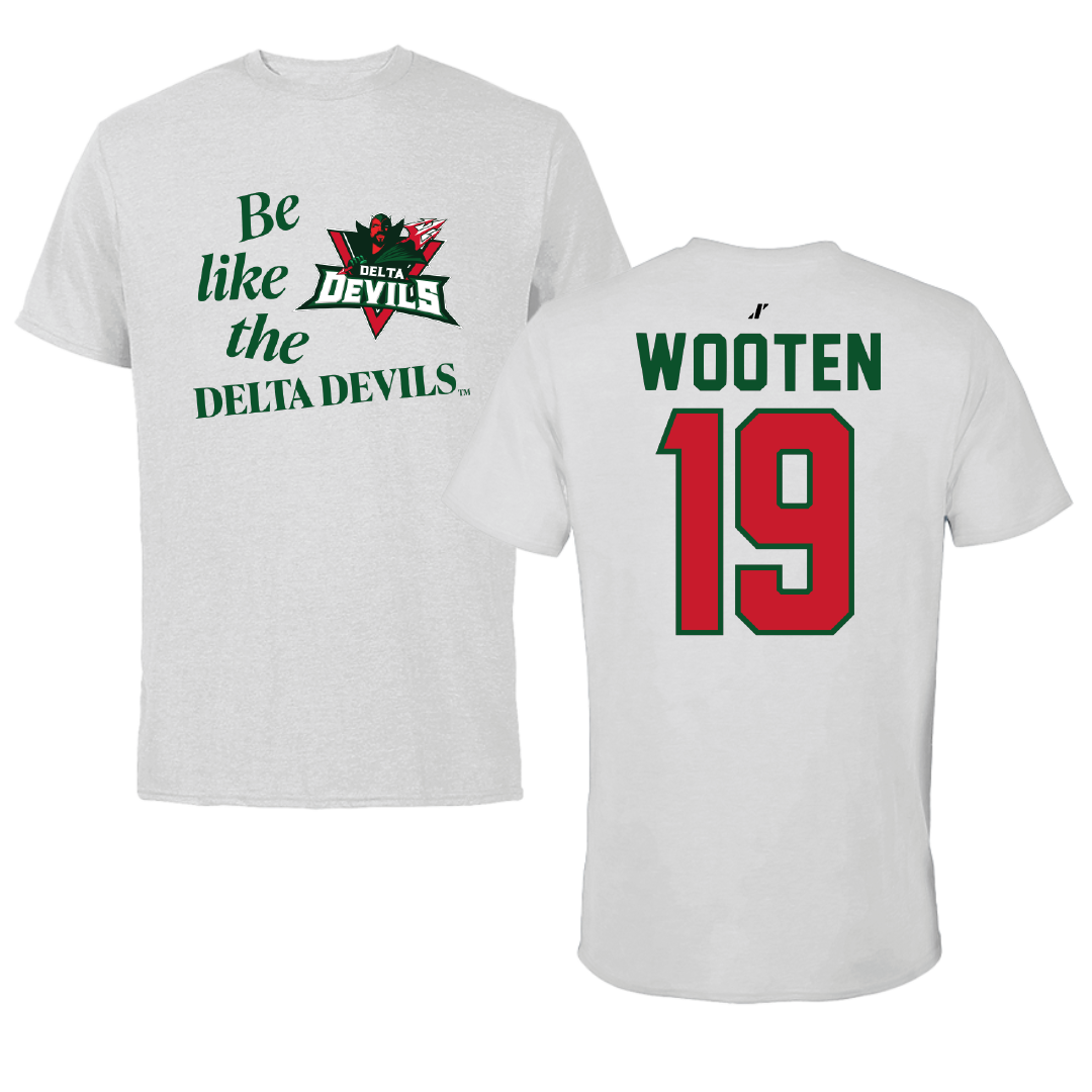 Mississippi Valley State University Volleyball Light Gray Be Like Us Tee - #19 Taylor Wooten