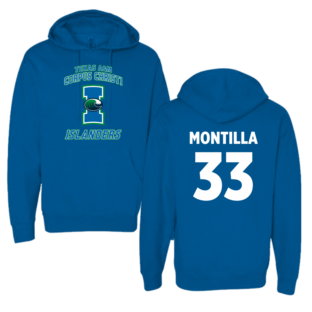 Texas A&M University-Corpus Christi Softball Blue Hoodie - #33 Monee Montilla