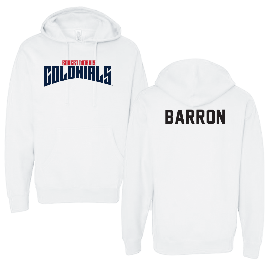 Robert Morris University TF and XC White Classic Hoodie - Seth Barron