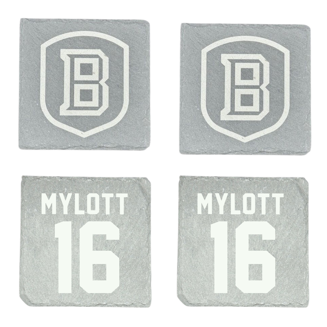 Bradley University Baseball Stone Coaster (4 Pack)  - #16 Michael Mylott