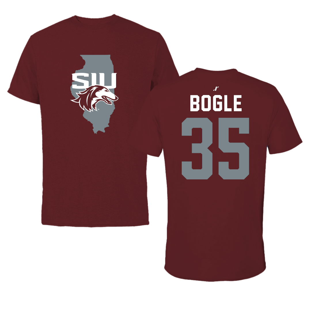 Southern Illinois University at Carbondale Football Maroon State Performance Tee - #35 Ben Bogle