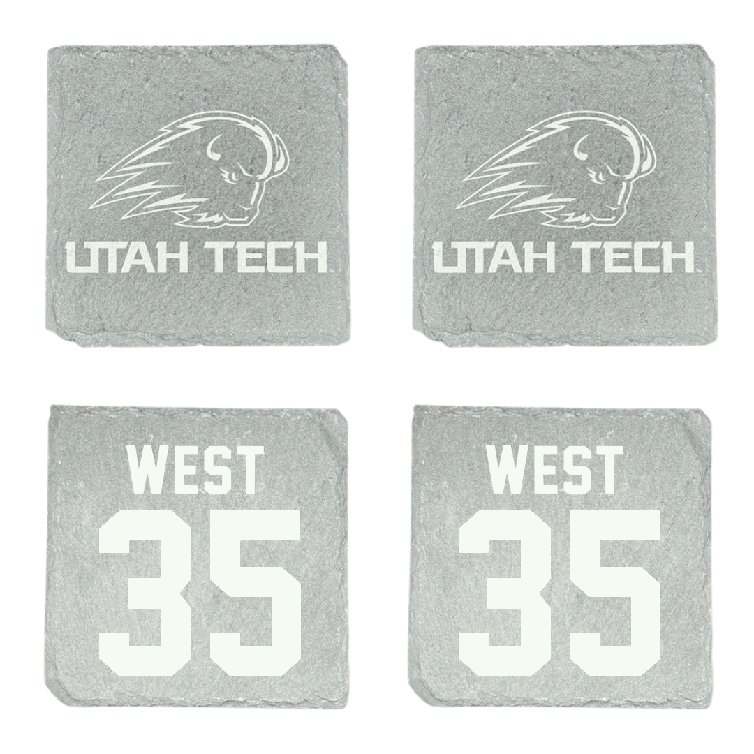 Utah Tech University Baseball Stone Coaster (4 Pack)  - #35 Dakoda West
