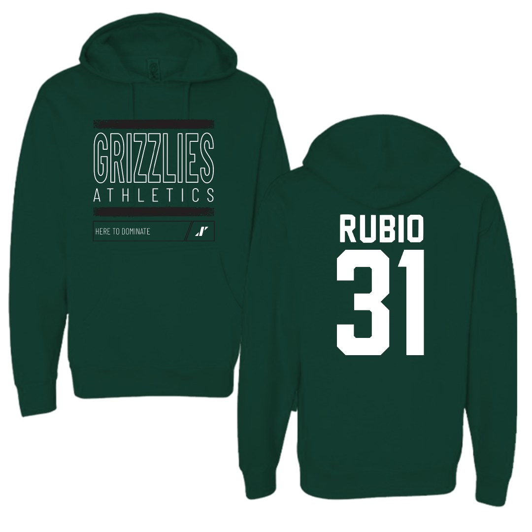 Adams State University Football Forest Green Dominate Hoodie - #31 Miguel Rubio