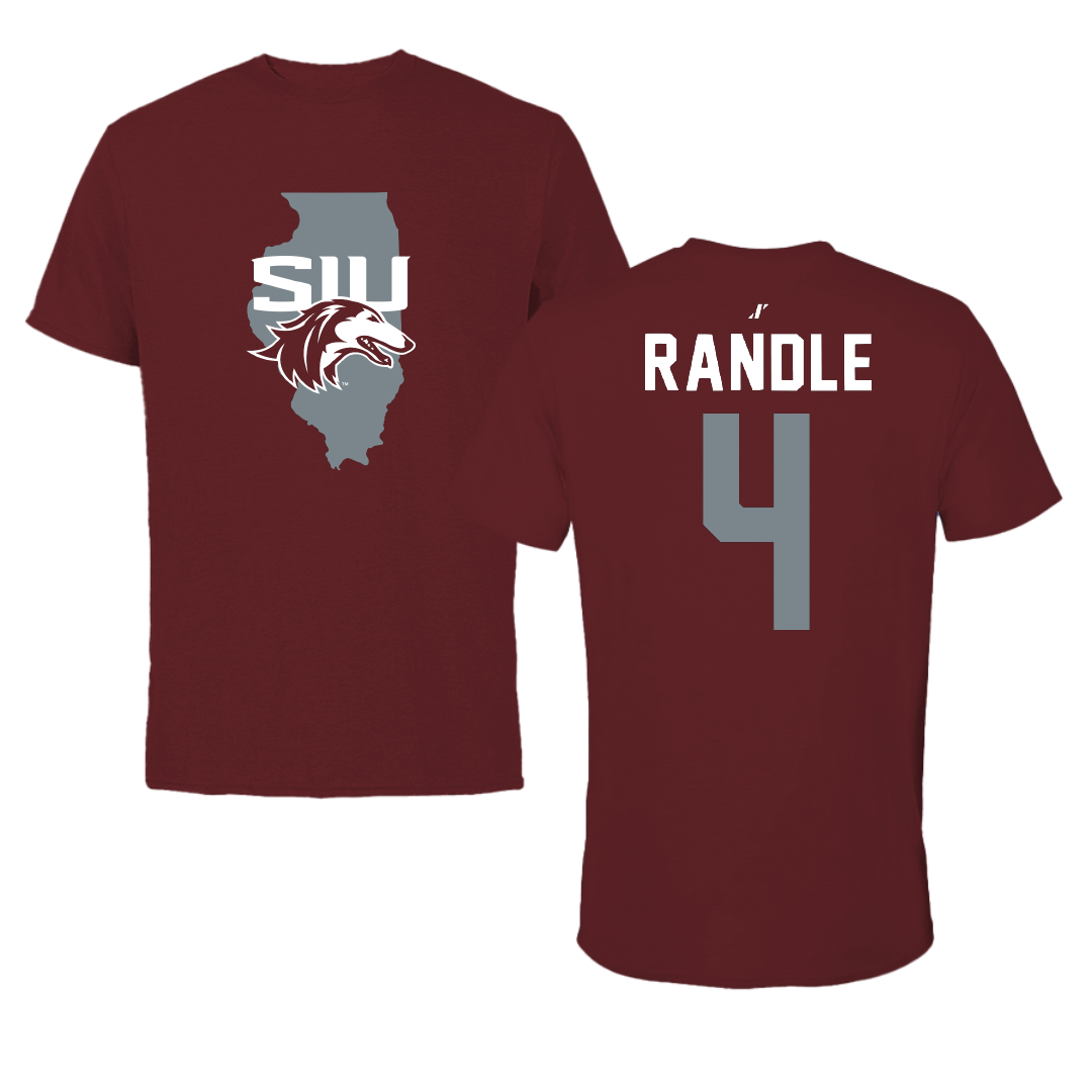 Southern Illinois University at Carbondale Basketball Maroon State Tee - #4 Laniah Randle
