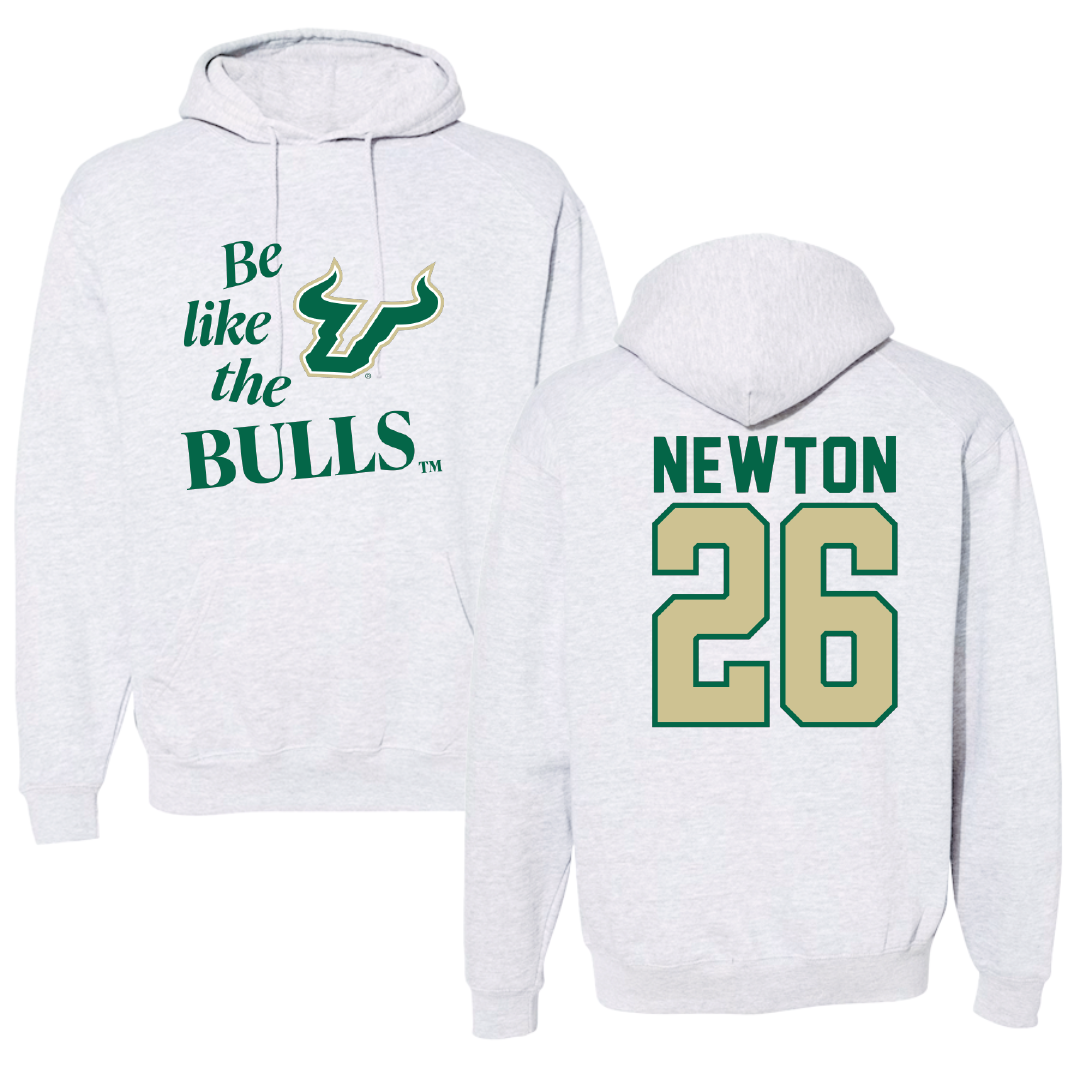 University of South Florida Baseball Light Gray Be Like Us Hoodie - #26 Austin Newton