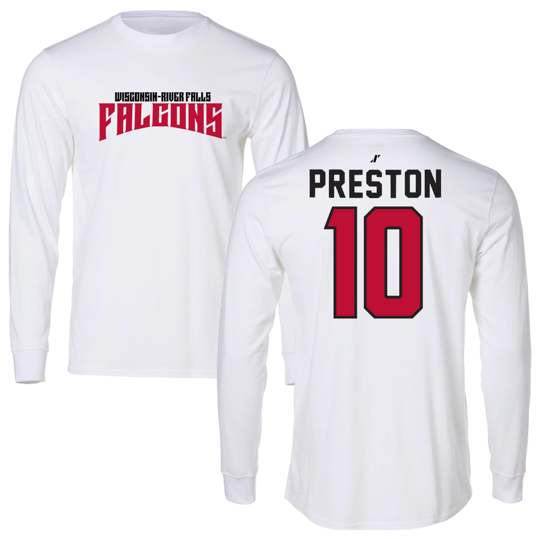 University of Wisconsin-River Falls Football White Classic Performance Long Sleeve - #10 Conner Preston