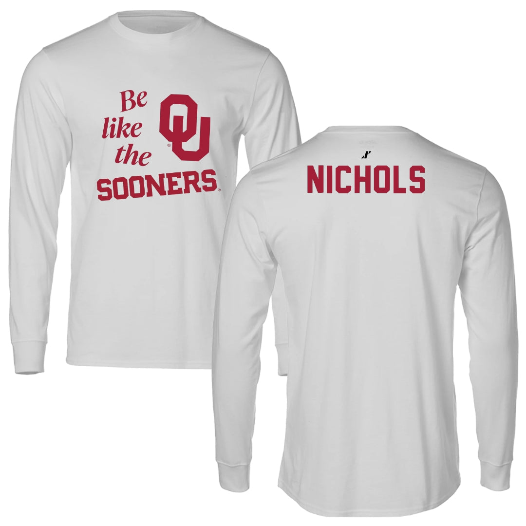 University of Oklahoma Wrestling Light Gray Be Like Us Long Sleeve - Ryan Nichols