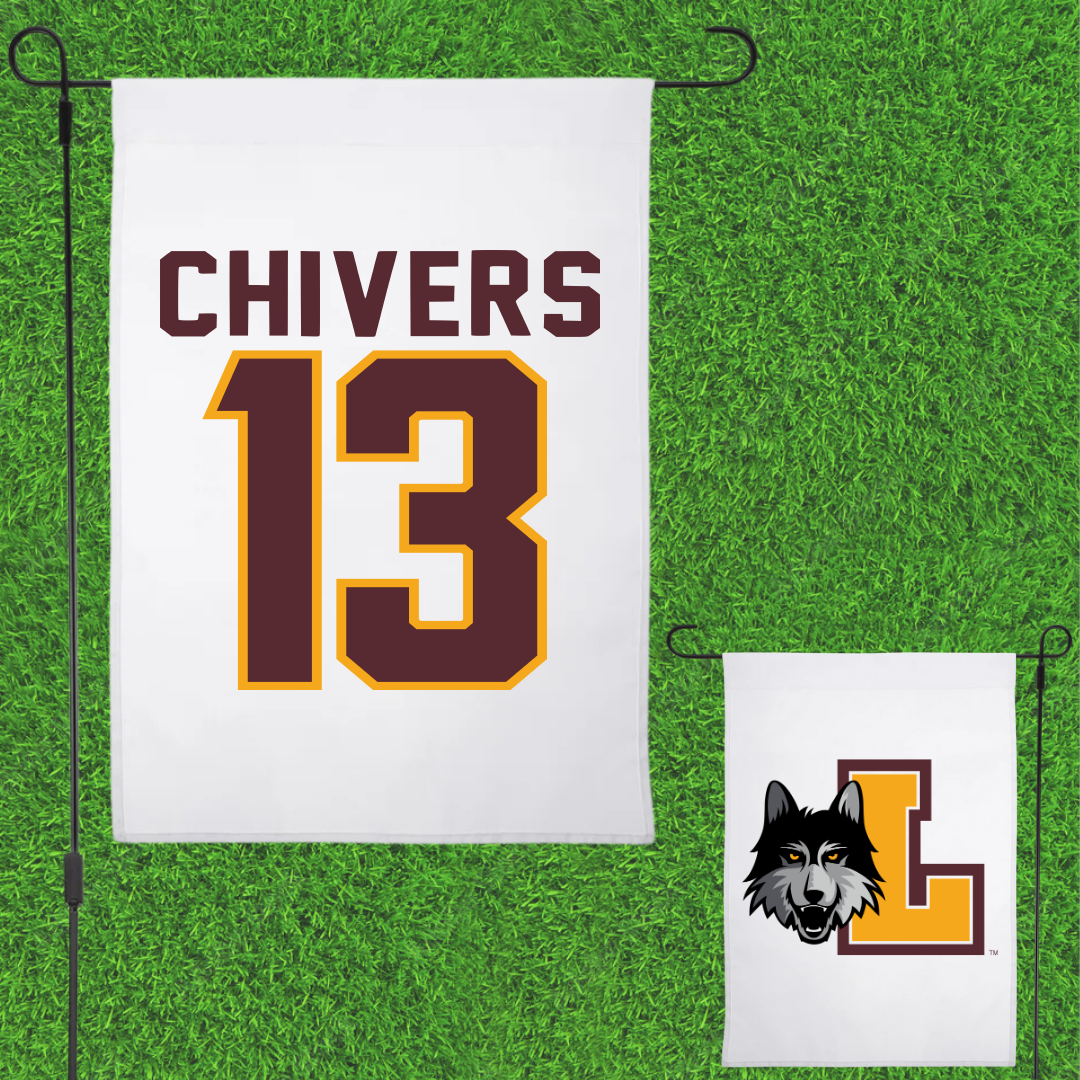 Loyola University-Chicago Basketball White Garden Flag - #13 Kira Chivers