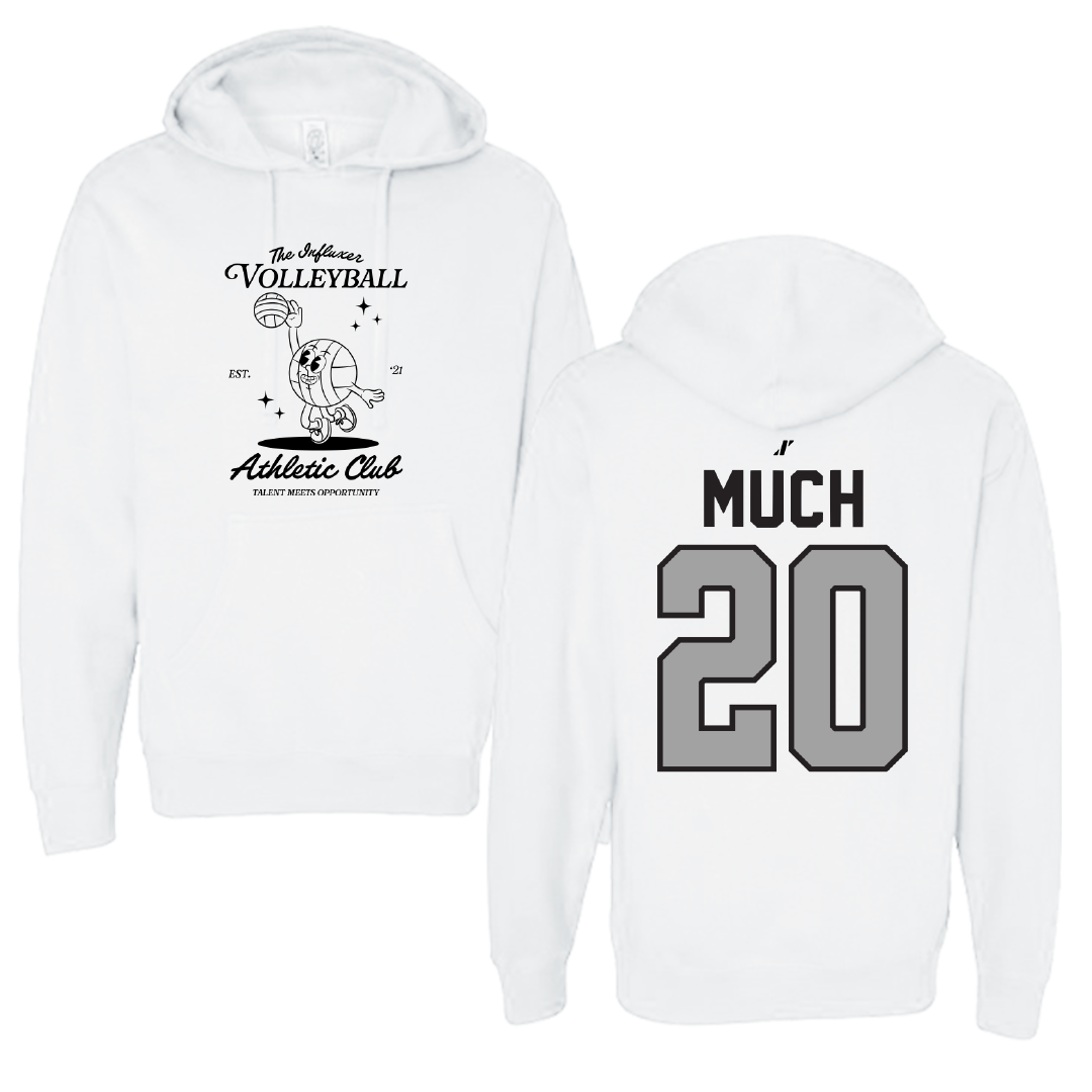 Volleyball White Influxer Athletic Club Hoodie - #20 Jessica Much