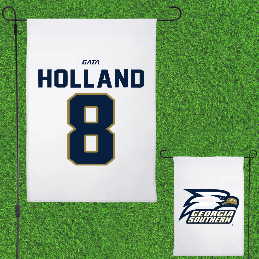 Georgia Southern University Softball White Garden Flag - #8 Bailey Holland