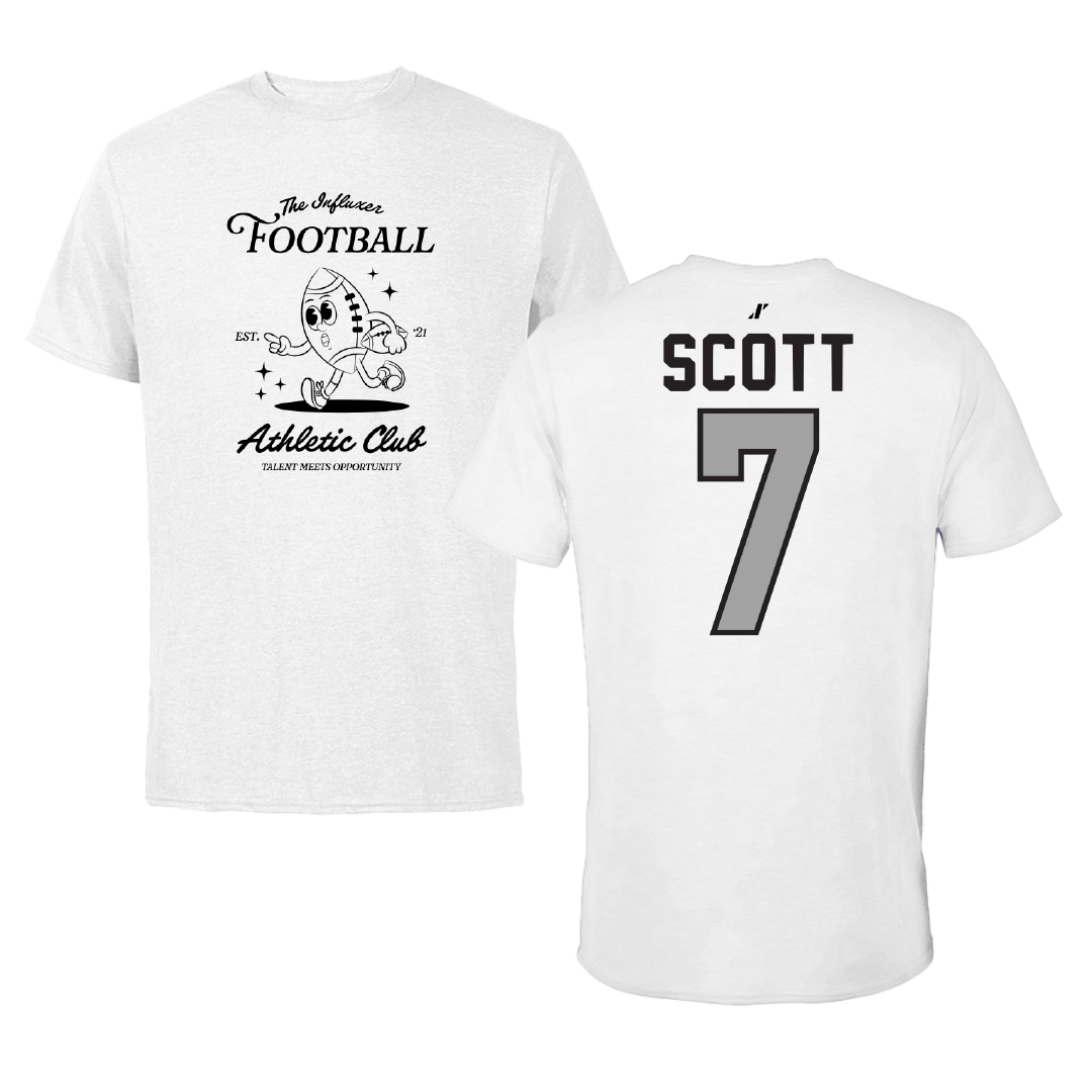 Football White Influxer Athletic Club Tee - #7 Jalen Scott