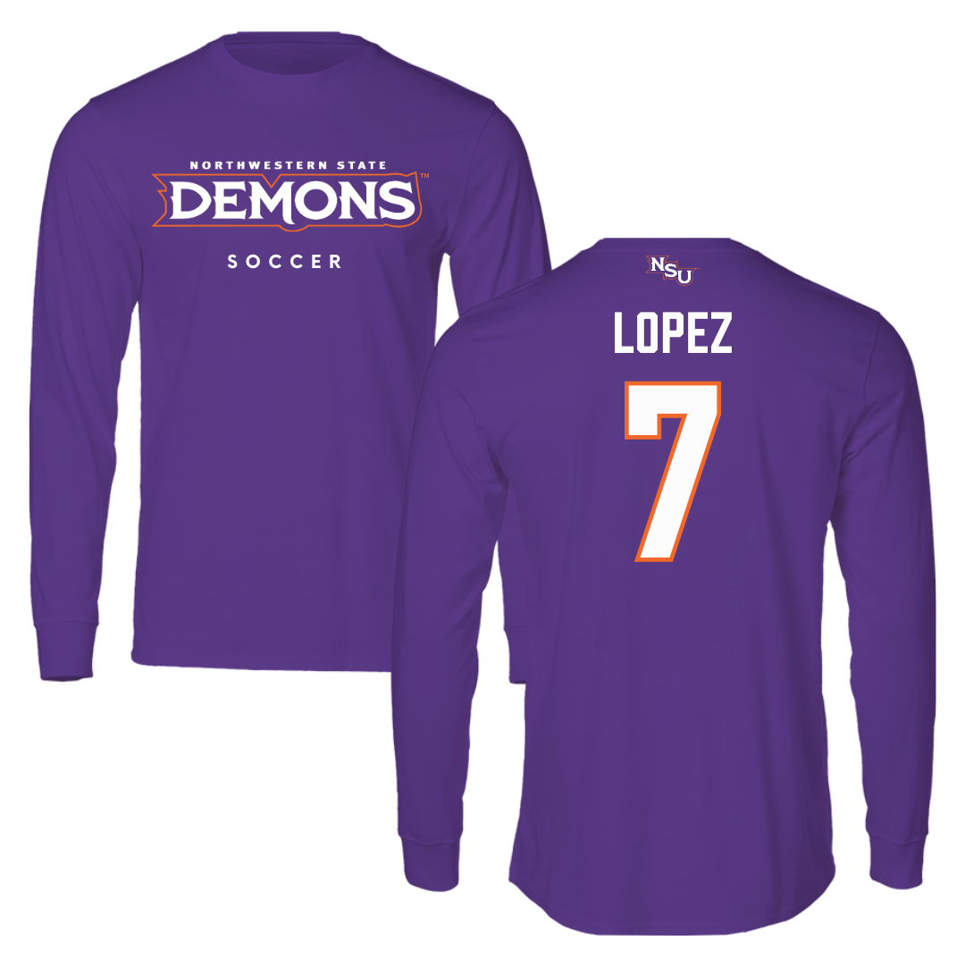 Northwestern State University Soccer Purple Demons Long Sleeve - #7 Sabrina Lopez