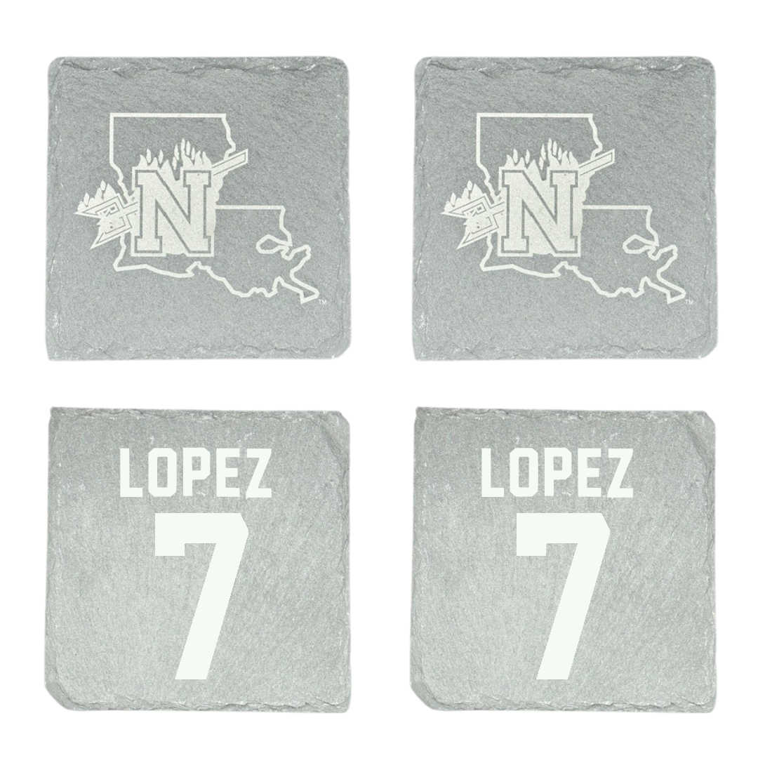 Northwestern State University Soccer Stone Coaster (4 Pack)  - #7 Sabrina Lopez