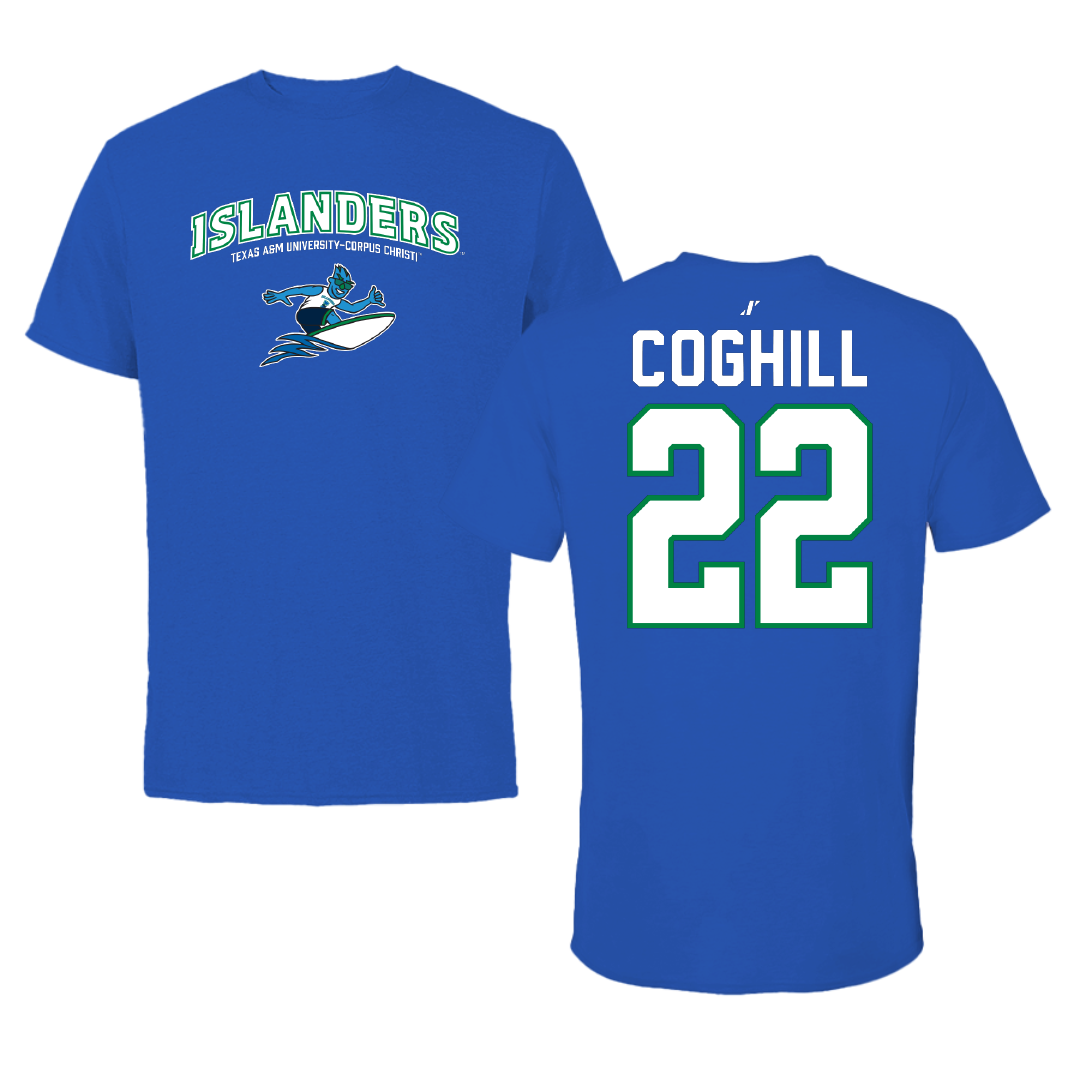 Texas A&M University-Corpus Christi Soccer Blue General Performance Tee - #22 Paige Coghill