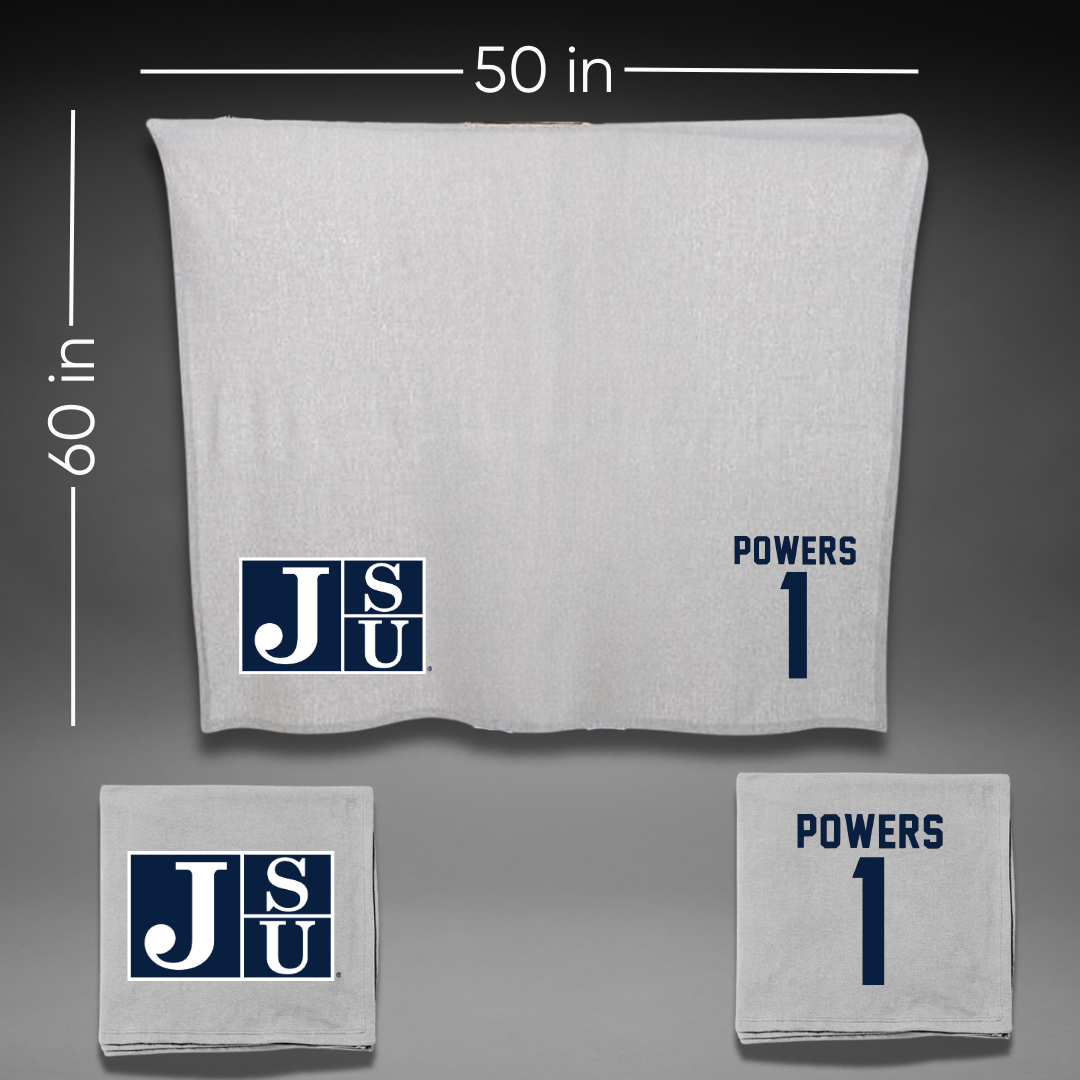 Jackson State University Football Gray Blanket - #1 Rico Powers