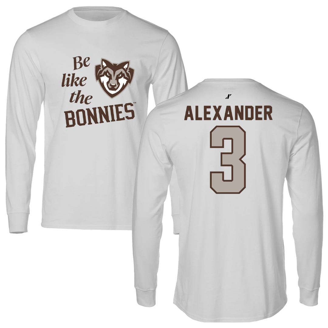 St. Bonaventure University Soccer Light Gray Be Like Us Performance Long Sleeve - #3 Chanel Alexander