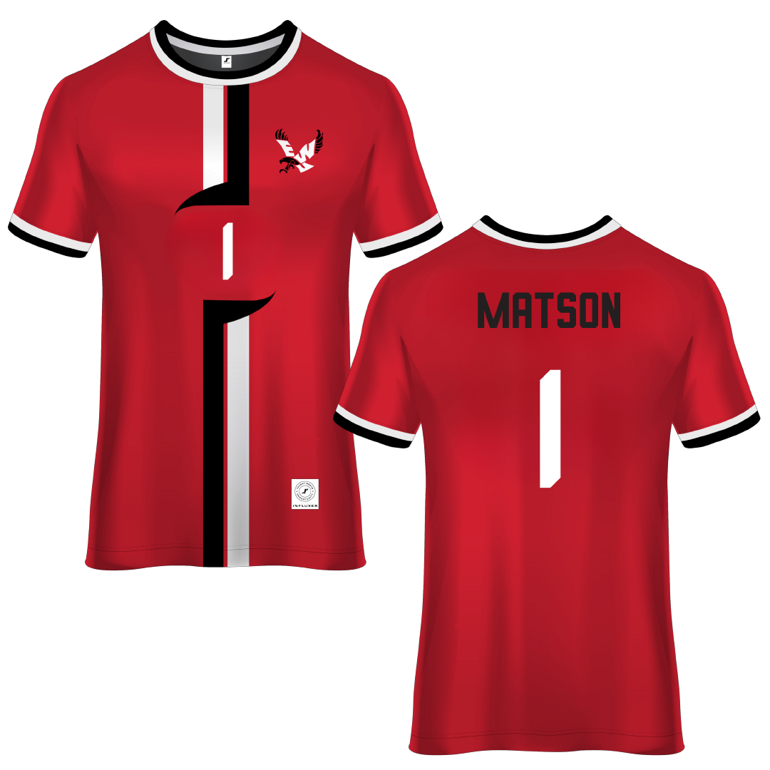 Eastern Washington University Red Soccer Jersey - #1 Kiara Matson