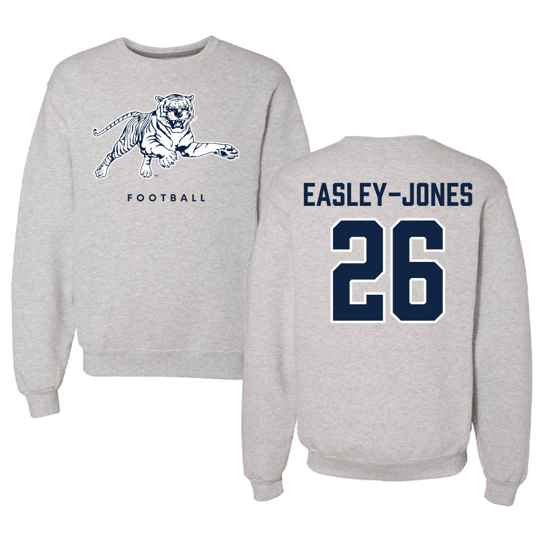 Jackson State University Football Gray Crewneck - #26 Tavarious Easley-Jones