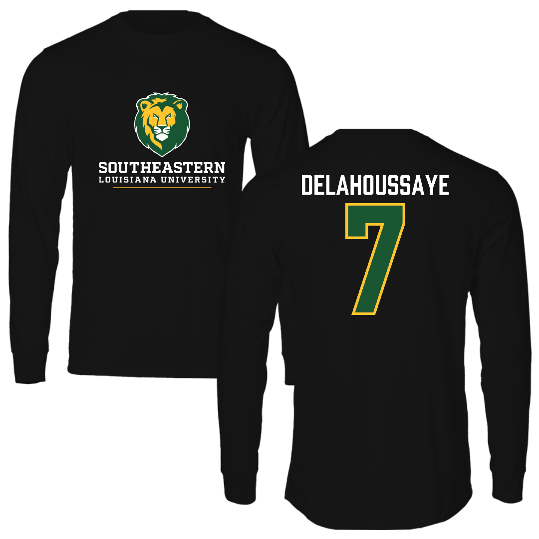 Southeastern Louisiana University Football Black Performance Long Sleeve - #7 Blayne Delahoussaye
