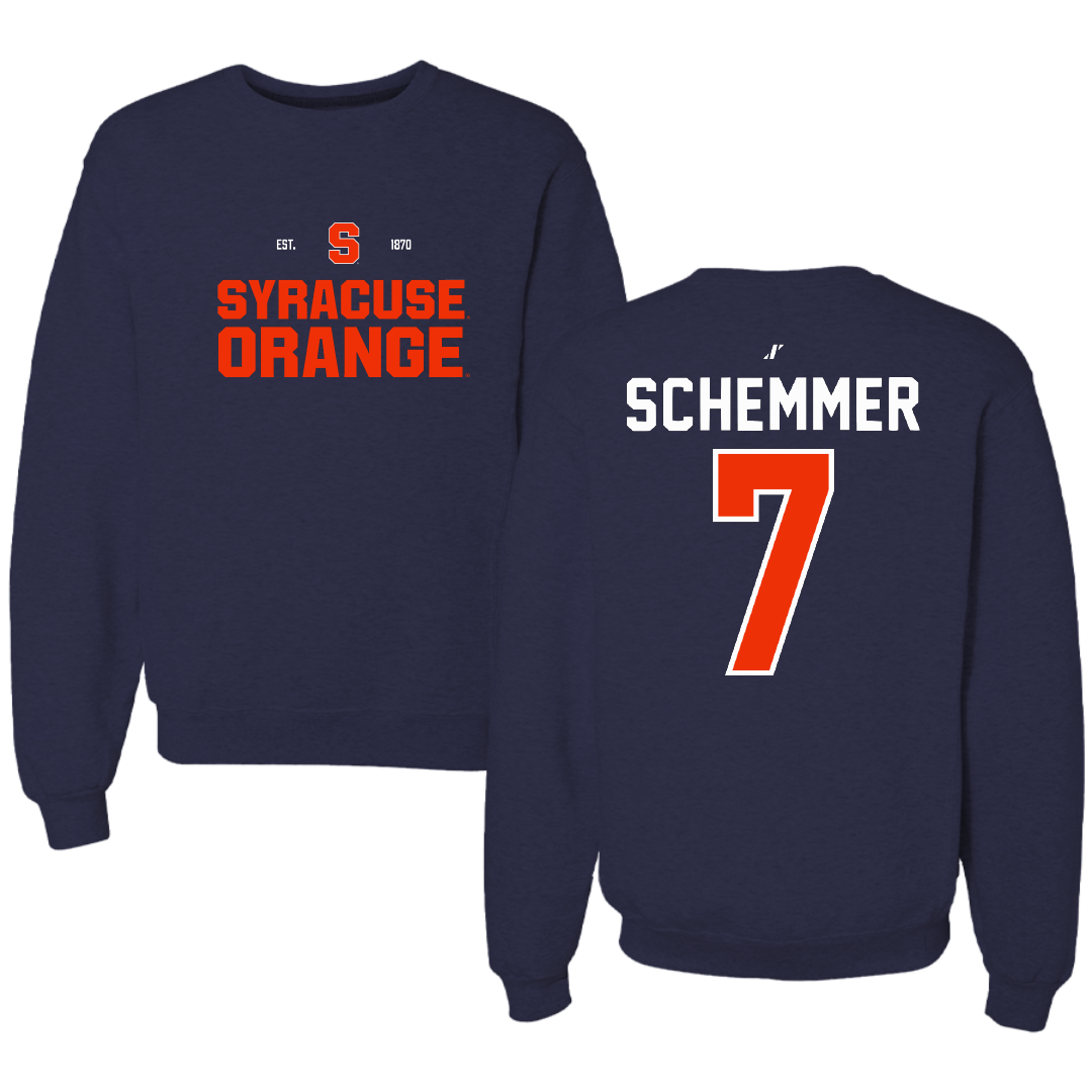 Syracuse University Softball Navy General Crewneck - #7 Peyton Schemmer