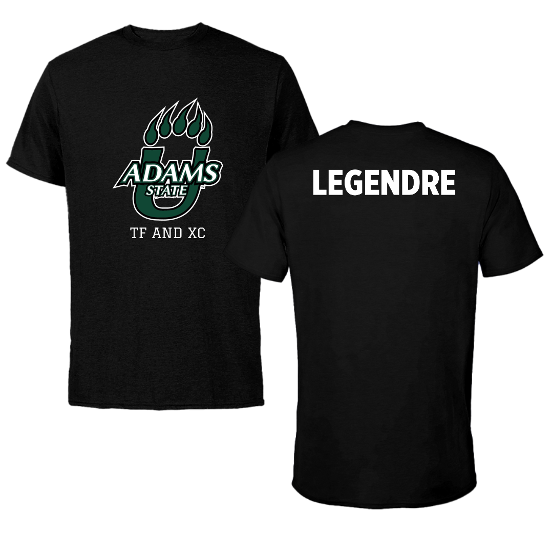 Adams State University TF and XC Black State Performance Tee - Romain Legendre