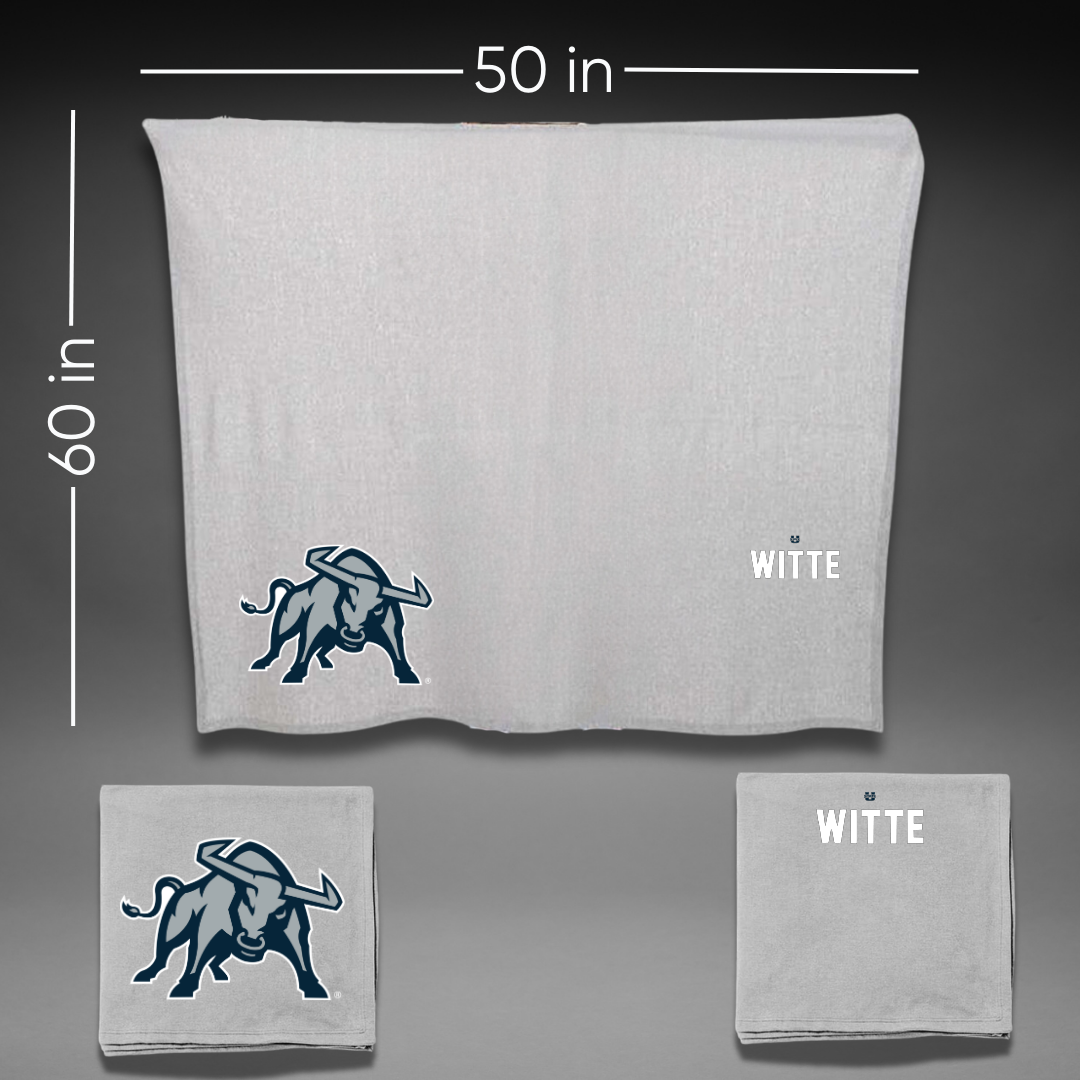 Utah State University Gymnastics Gray Blanket - Mya Witte
