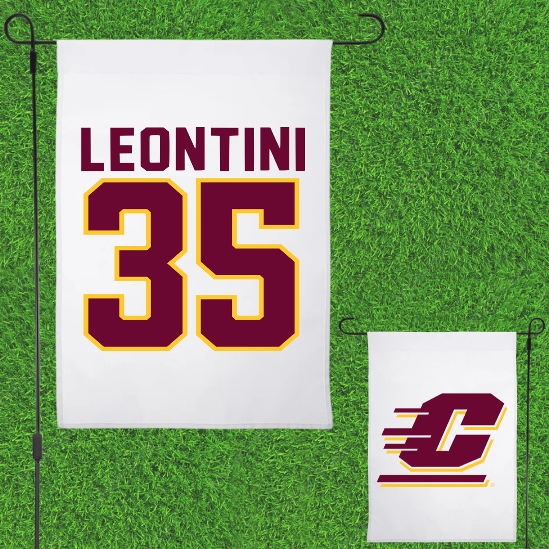 Central Michigan University Lacrosse White Garden Flag - #35 Gianna Leontini