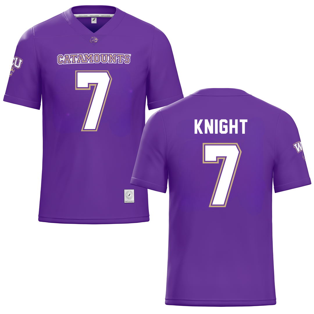 Western Carolina University Purple Football Jersey - #7 Malik Knight
