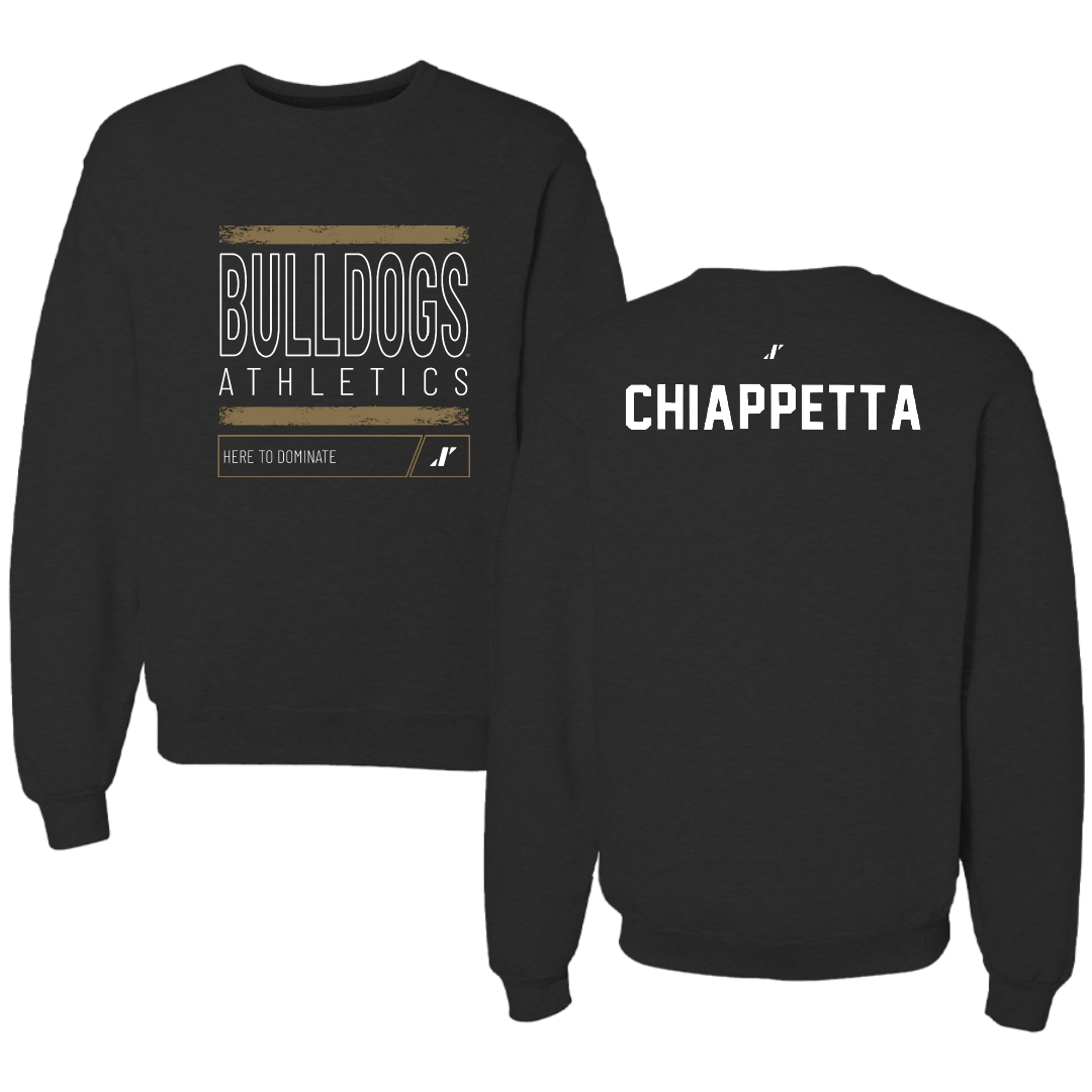 Bryant University TF and XC Black Dominate Crewneck - AJ Chiappetta