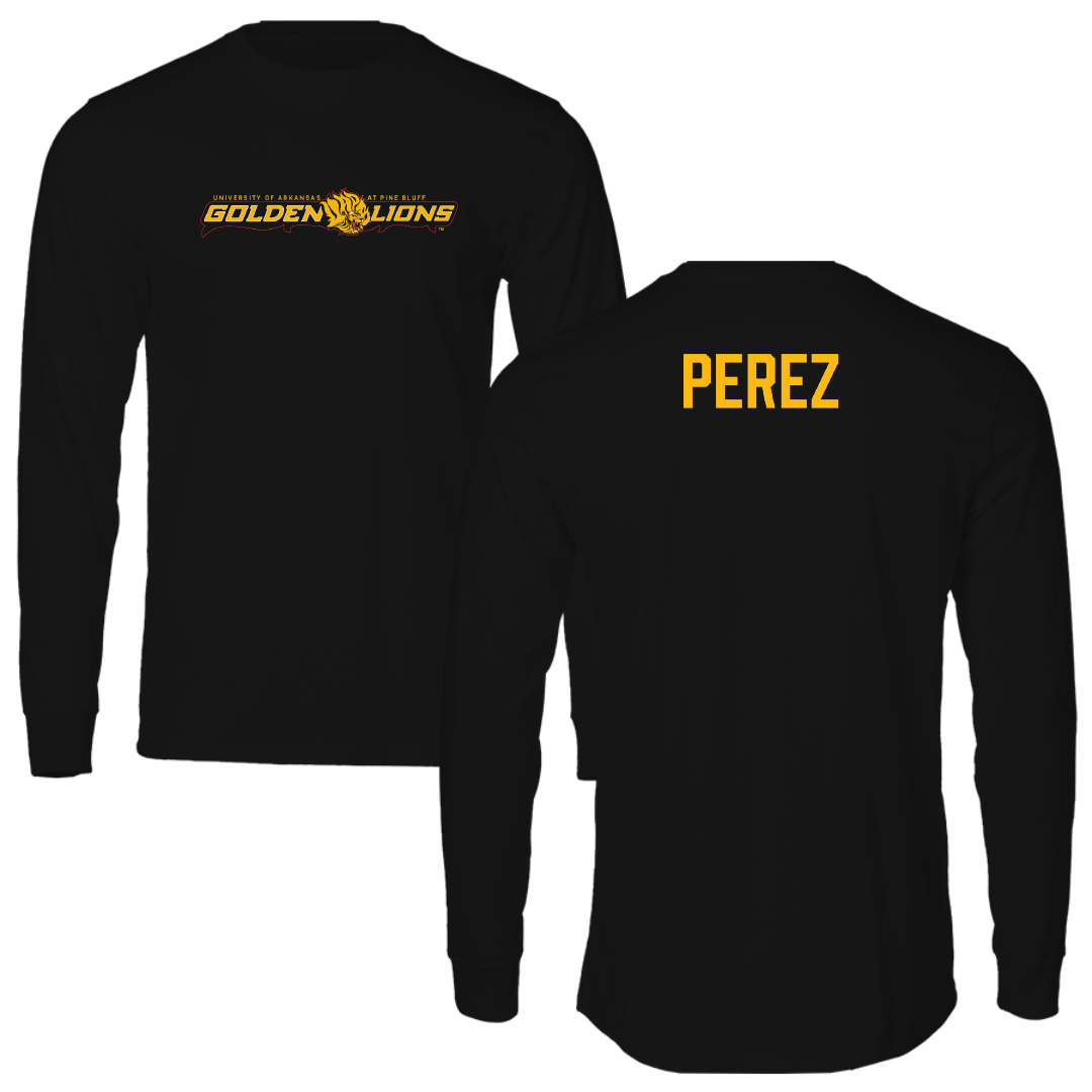 University of Arkansas-Pine Bluff Golf Black Performance Long Sleeve - Angel Perez