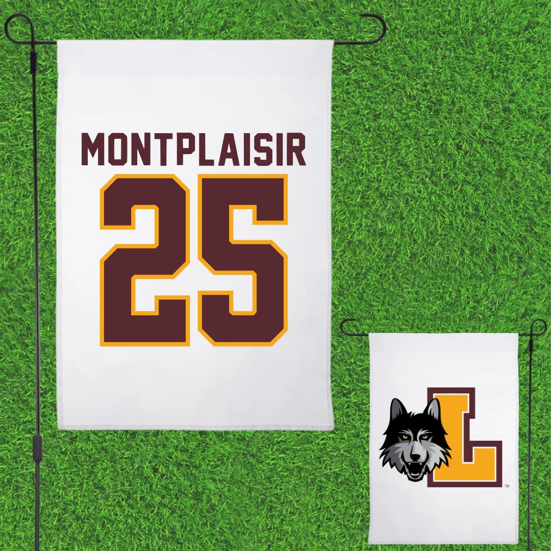 Loyola University-Chicago Volleyball White Garden Flag - #25 Benjamin Montplaisir