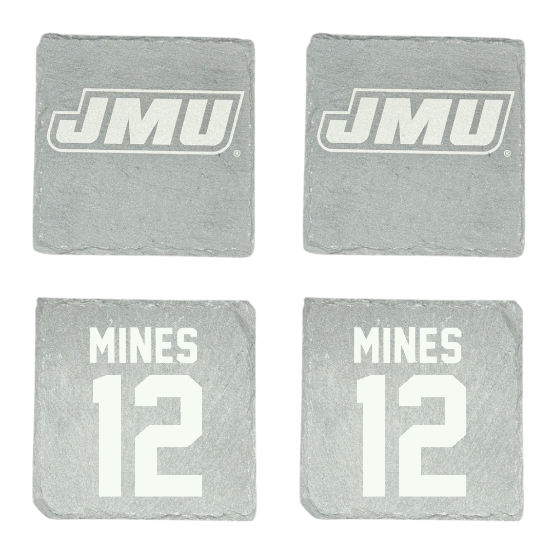 James Madison University Football Stone Coaster (4 Pack)  - #12 Jayden Mines