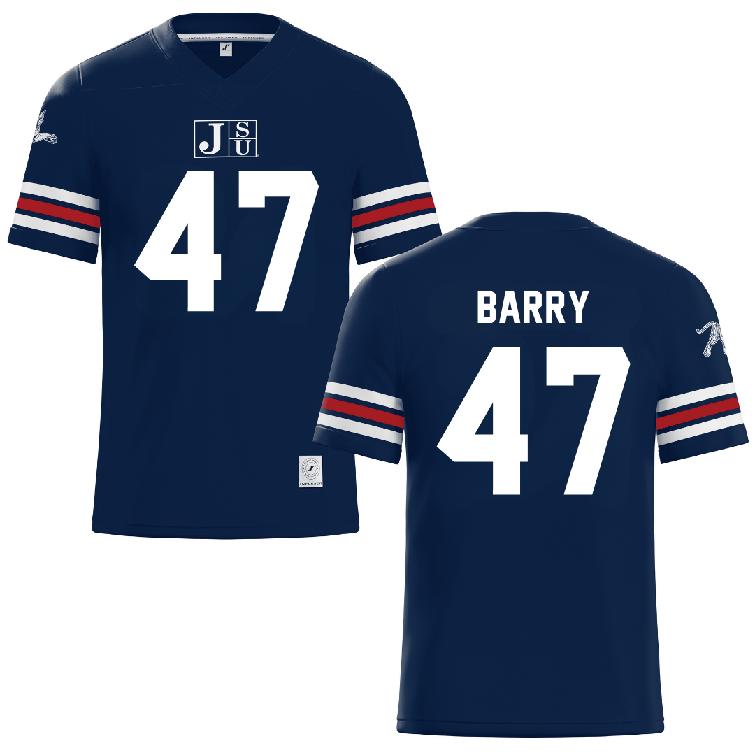 Jackson State University Navy Football Jersey - #47 Jackson Barry