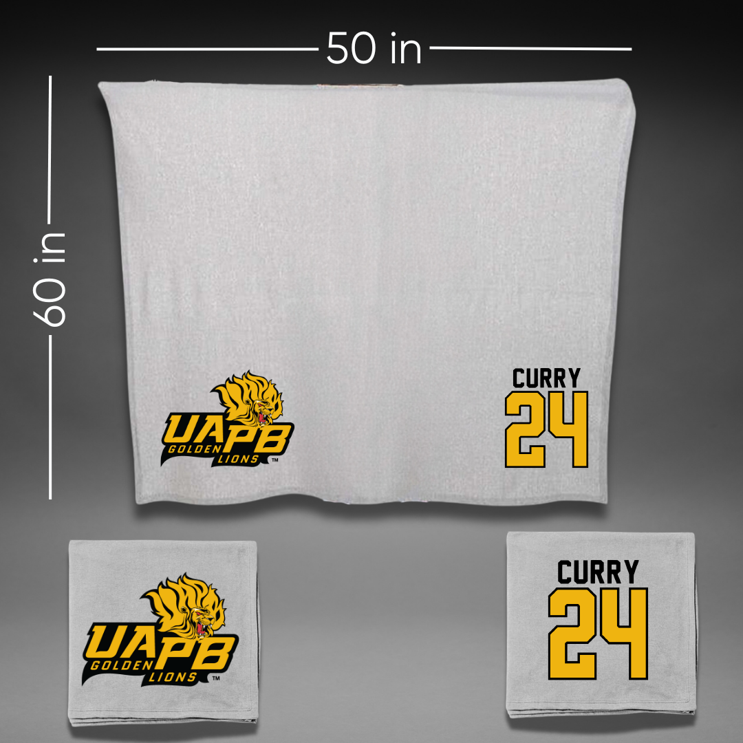 University of Arkansas-Pine Bluff Football Gray Blanket - #24 BJ Curry