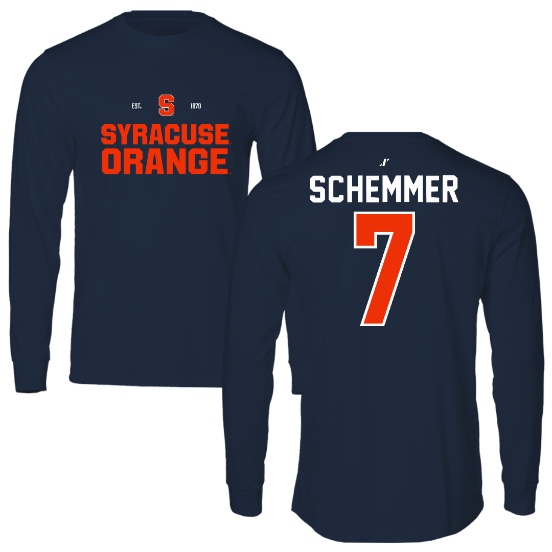Syracuse University Softball Navy General Long Sleeve - #7 Peyton Schemmer