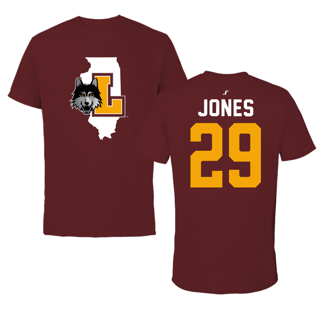 Loyola University-Chicago Soccer Maroon State Performance Tee - #29 Kenedi Jones