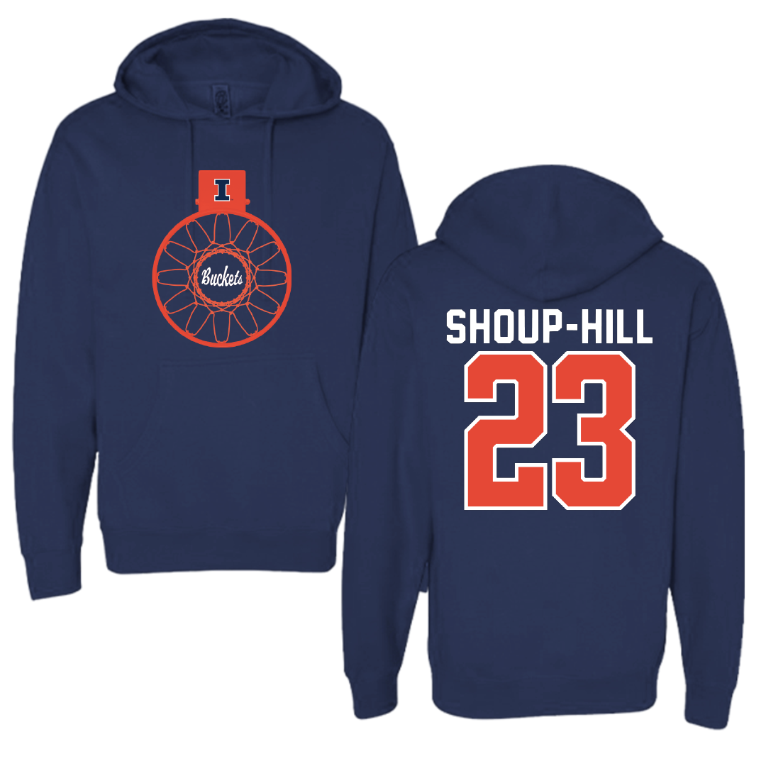 University of Illinois Basketball Navy Buckets Hoodie - #23 Brynn Shoup-Hill