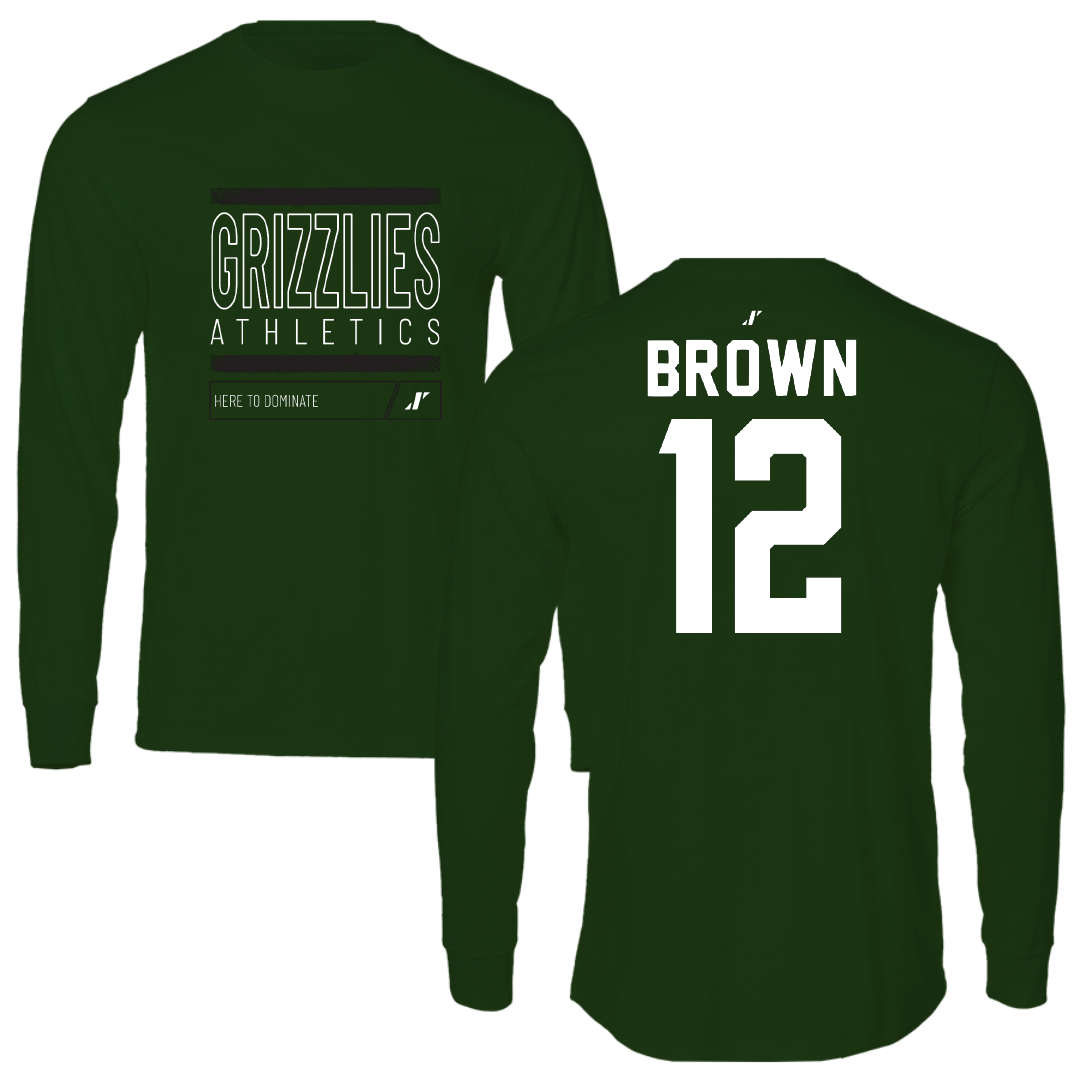 Adams State University Baseball Forest Green Dominate Long Sleeve - #12 Payton Brown