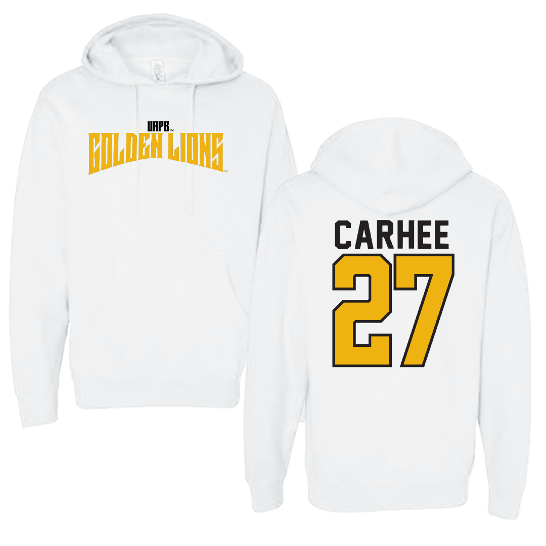 University of Arkansas-Pine Bluff Softball White Classic Hoodie - #27 Jada Carhee