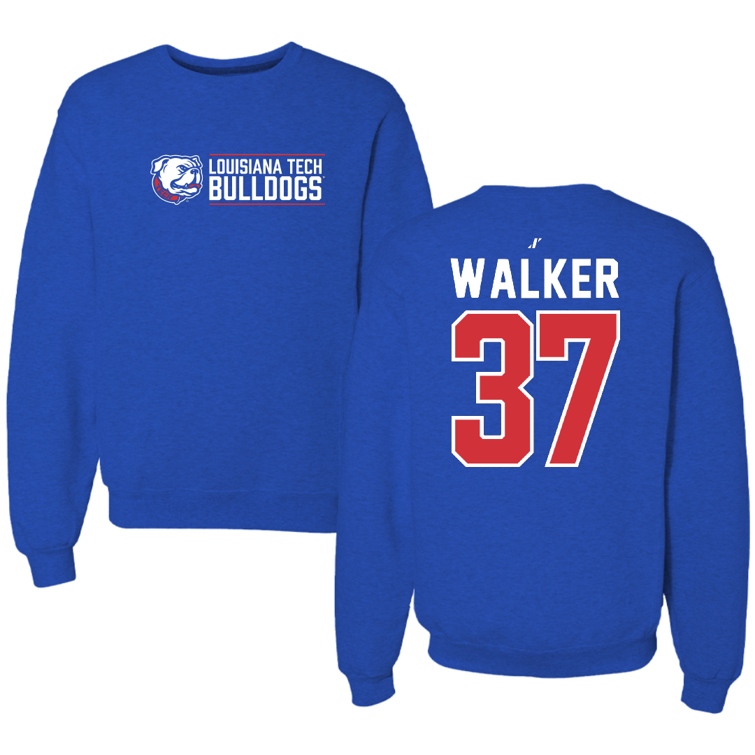 Louisiana Tech University Baseball Blue General Crewneck - #37 Brodey Walker