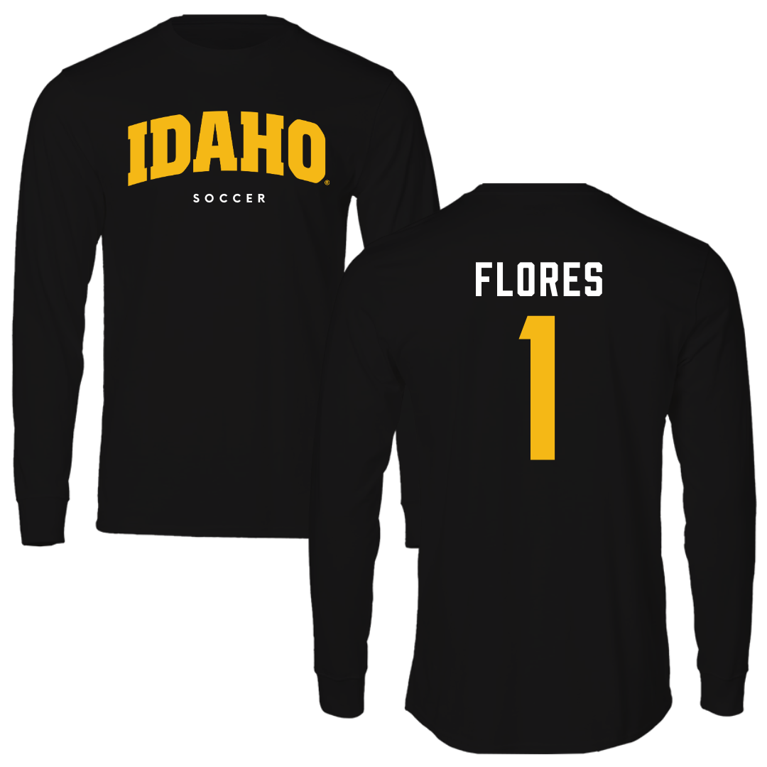 University of Idaho Soccer Black Performance Long Sleeve - #1 Paula Flores