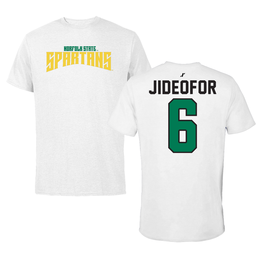 Norfolk State University Volleyball White Classic Tee - #6 Adlene Jideofor