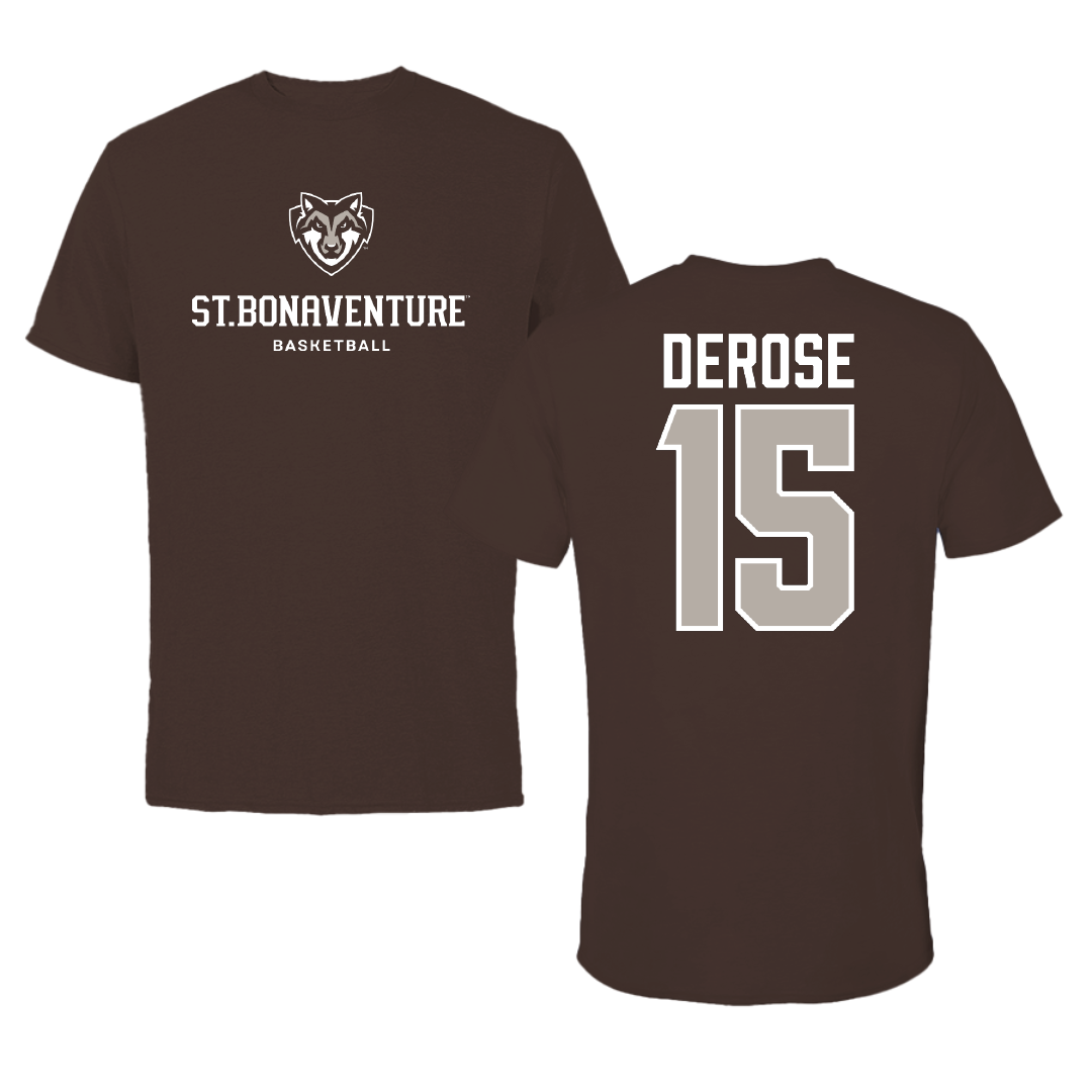St. Bonaventure University Basketball Brown Bonnies Tee - #15 Jack DeRose