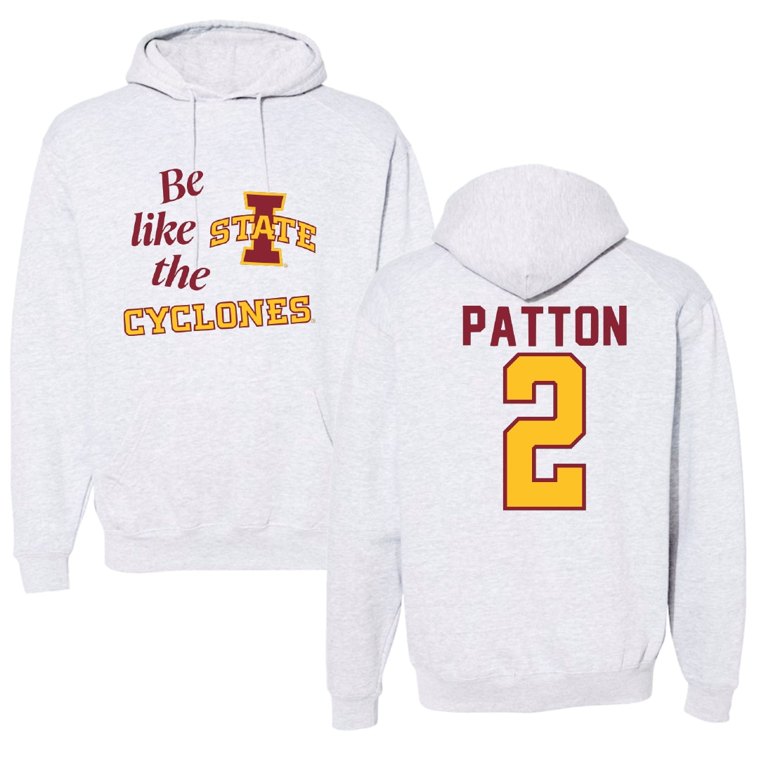 Iowa State University Football Light Gray Be Like Us Hoodie - #2 Jamison Patton