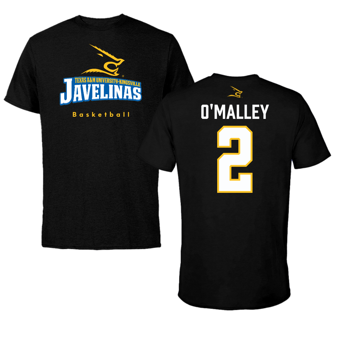 Texas A&M University-Kingsville Basketball Black Tee - #2 Alyssa O'Malley