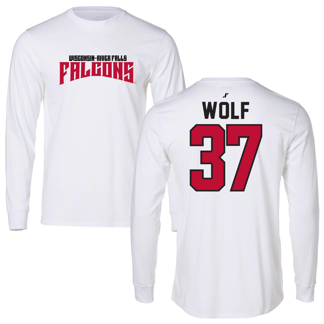 University of Wisconsin-River Falls Football White Classic Long Sleeve - #37 Brayden Wolf