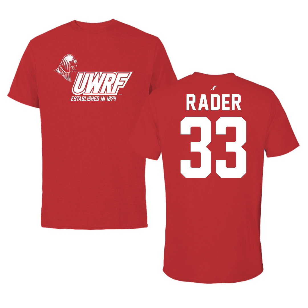 University of Wisconsin-River Falls Ice Hockey Red General Performance Tee - #33 Anna Rader