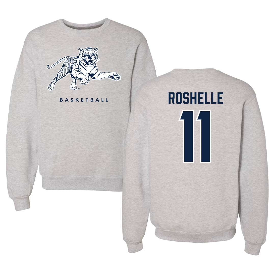 Jackson State University Basketball Gray Crewneck - #11 Madison Roshelle